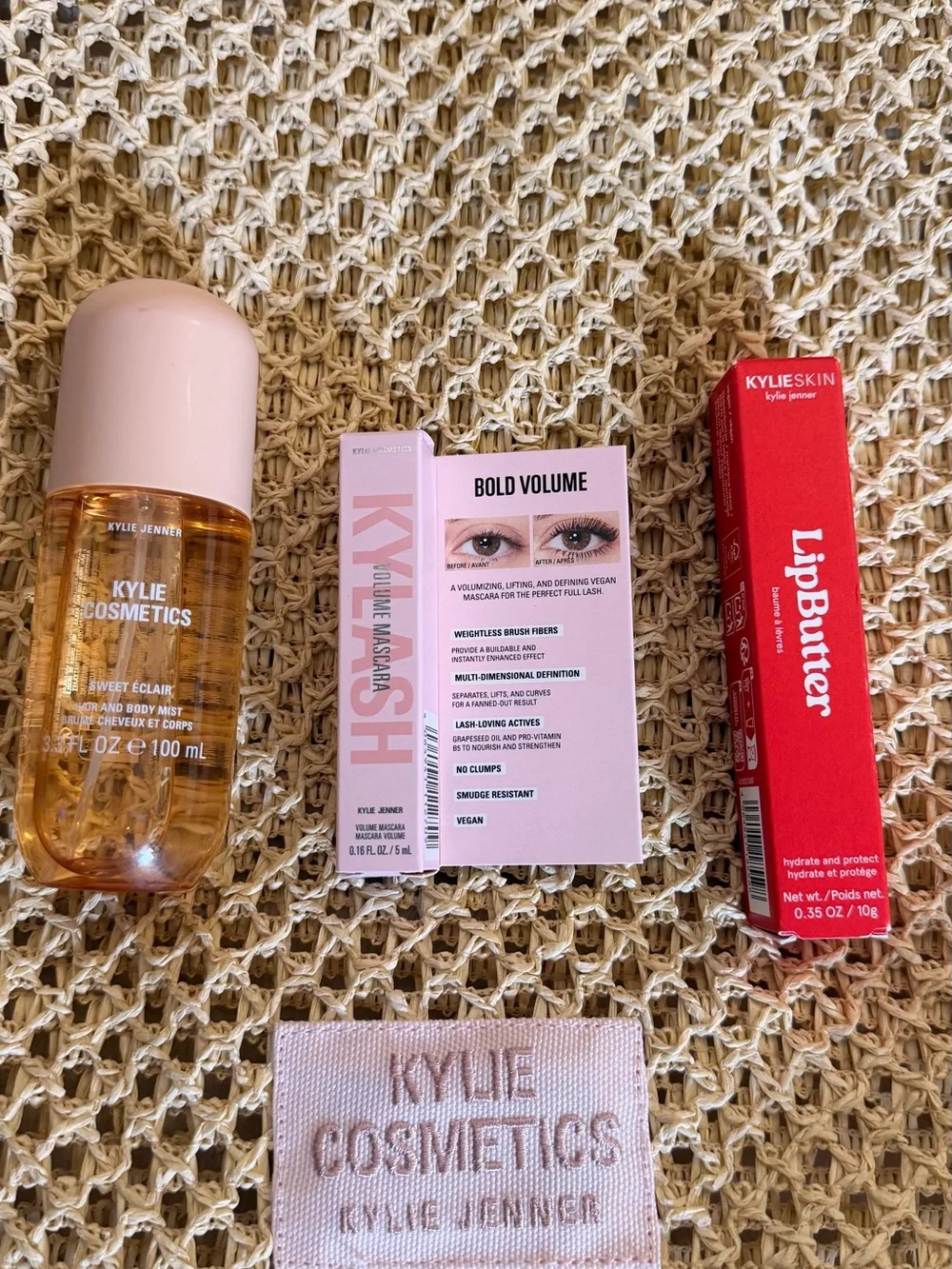 Kylie Cosmetics Pink, Red and Beige Beauty Trio with Branded Patch